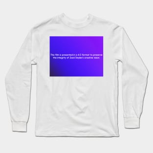 Snyder Cut | 4:3 Long Sleeve T-Shirt